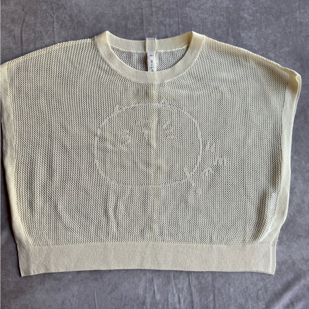 Cream Knit Sleeveless Top